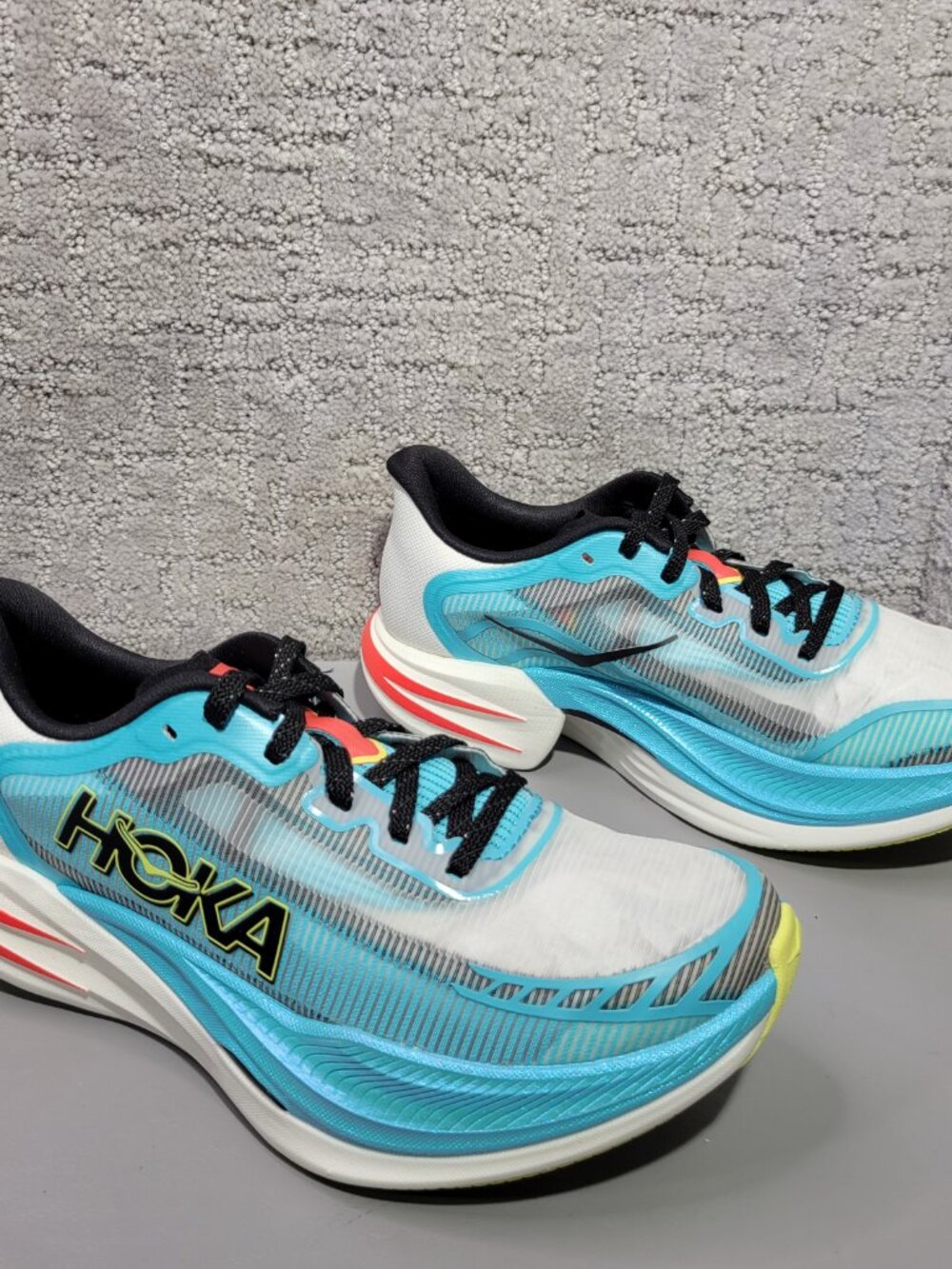 Hoka One One Cielo X1 2.0 Size W8.5 M7.5 Frost Black Athletic Running Sneakers - Picture 7 of 10